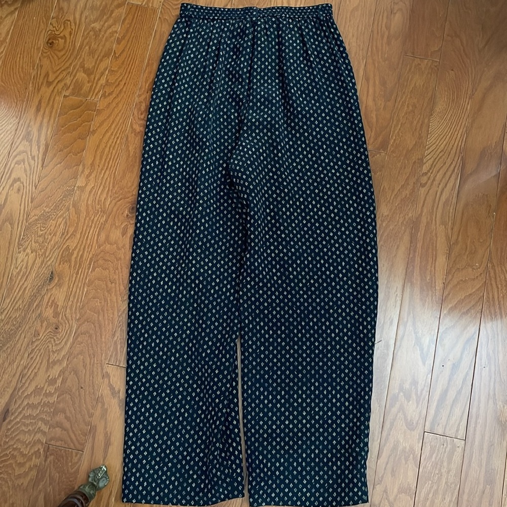 Anne Klein II‎ Silk Navy Trouser Pants - Picture 4 of 14